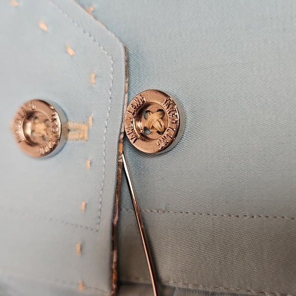 NWT Jared Lang Men's Teal Blue Dress Shirt with Silver Buttons & Paisley Accents - Picture 3 of 8